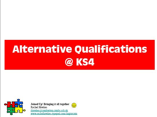 Alternatives to GCSE