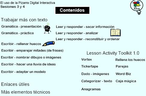 Using the IWB - Sesiones 3+4