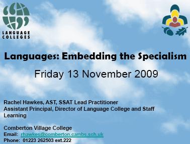 Embedding the specialism