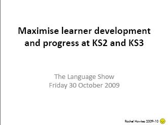 Maximising Learner Progress KS2-KS3
